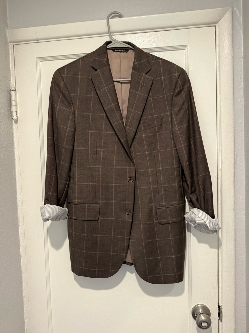 Brown Windowpane Men's Blazer